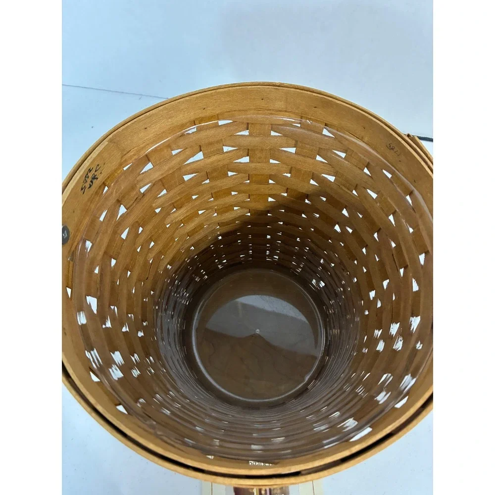 Longaberger Collectors Club Celebration Basket Signed Wood Base Ring Handles 9in